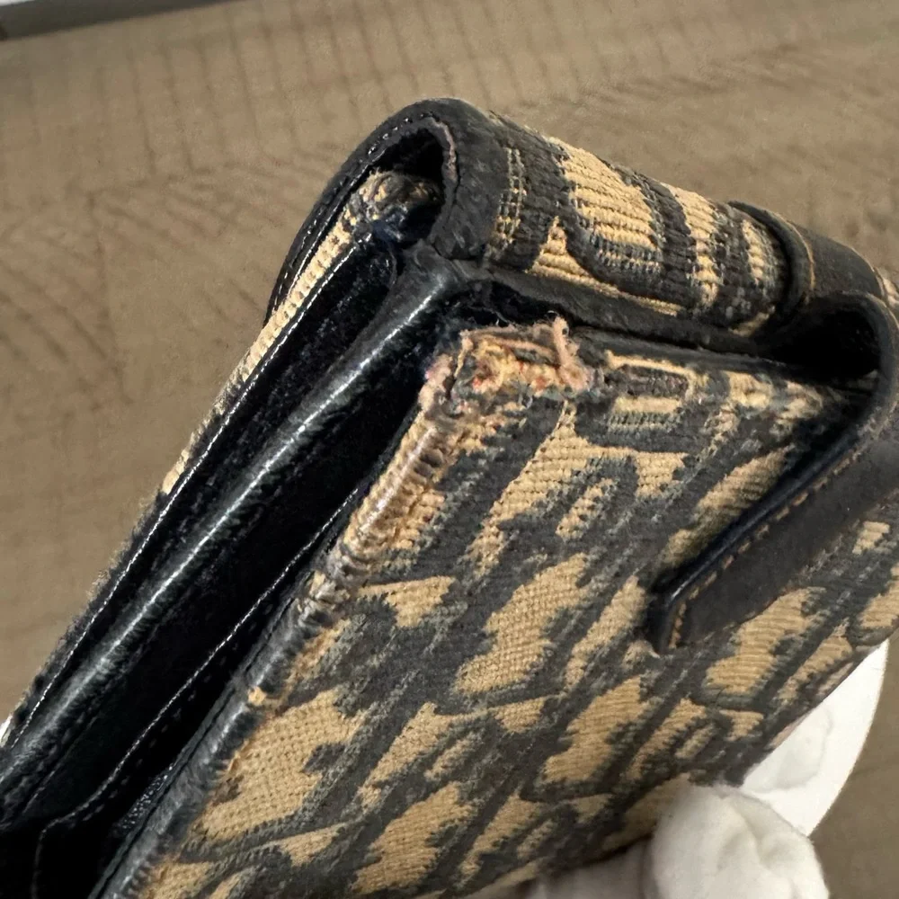Dior Trotter Pattern Compact Wallet - Vintage